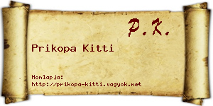 Prikopa Kitti névjegykártya